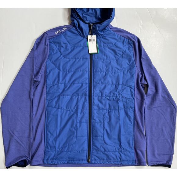 RLX Ralph Lauren Other - RLX Ralph Lauren Golf Jacket Quilted Hooded Wool Blend Men's Size L Nwt